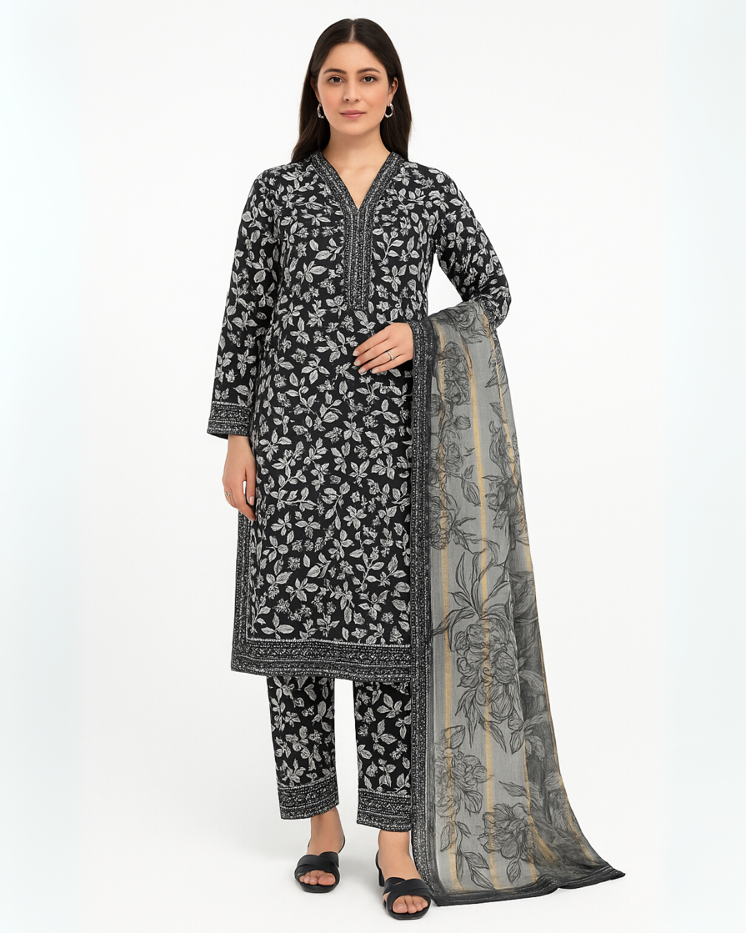 3 PIECE - EMBROIDERED LAWN SUIT