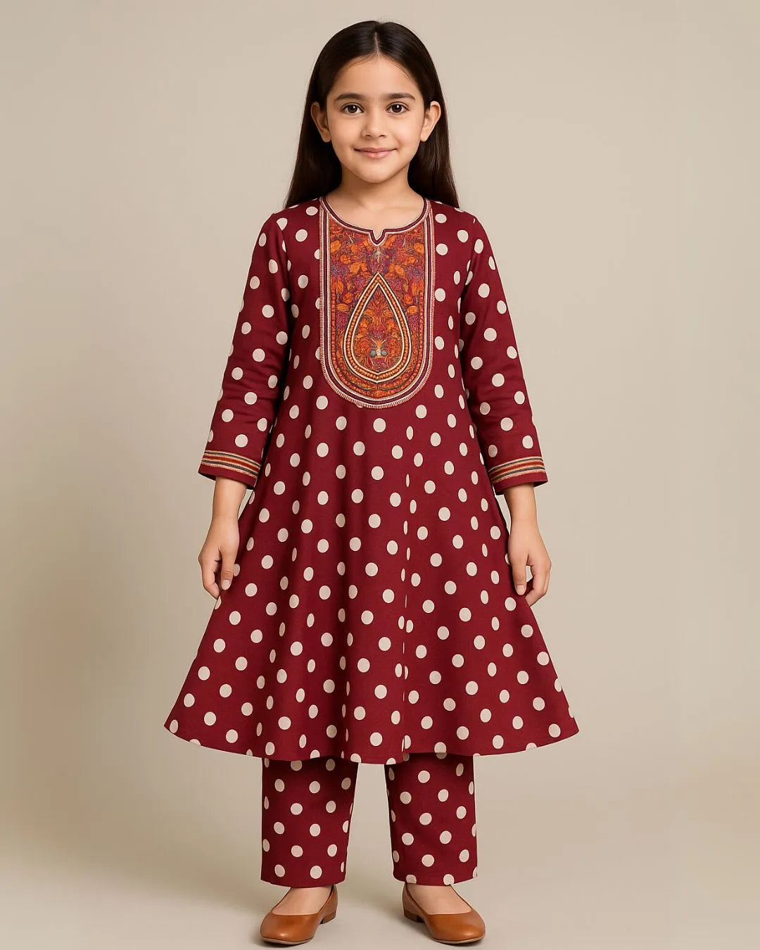 2 PIECE - EMBROIDERED CAMBRIC SUIT
