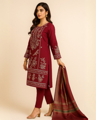 3 PIECE - EMBROIDERED LAWN SUIT