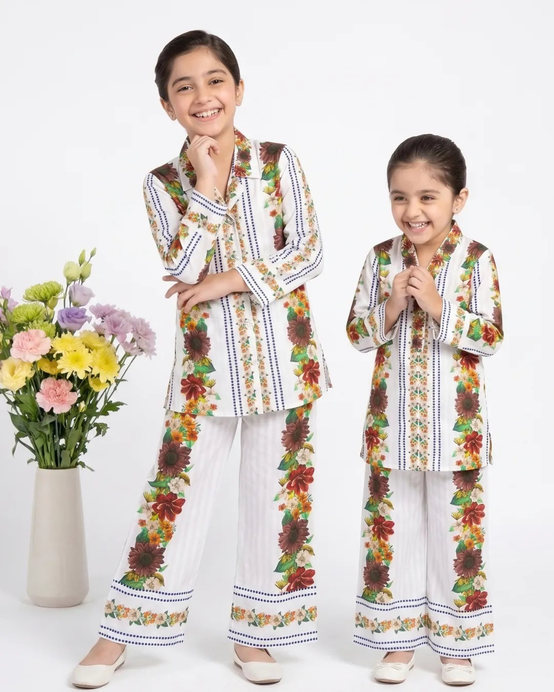 2 PIECE - PRINTED CAMBRIC SUIT