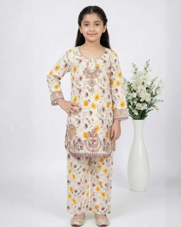 2 PIECE - EMBROIDERED FARSHI SHALWAR LAWN SUIT