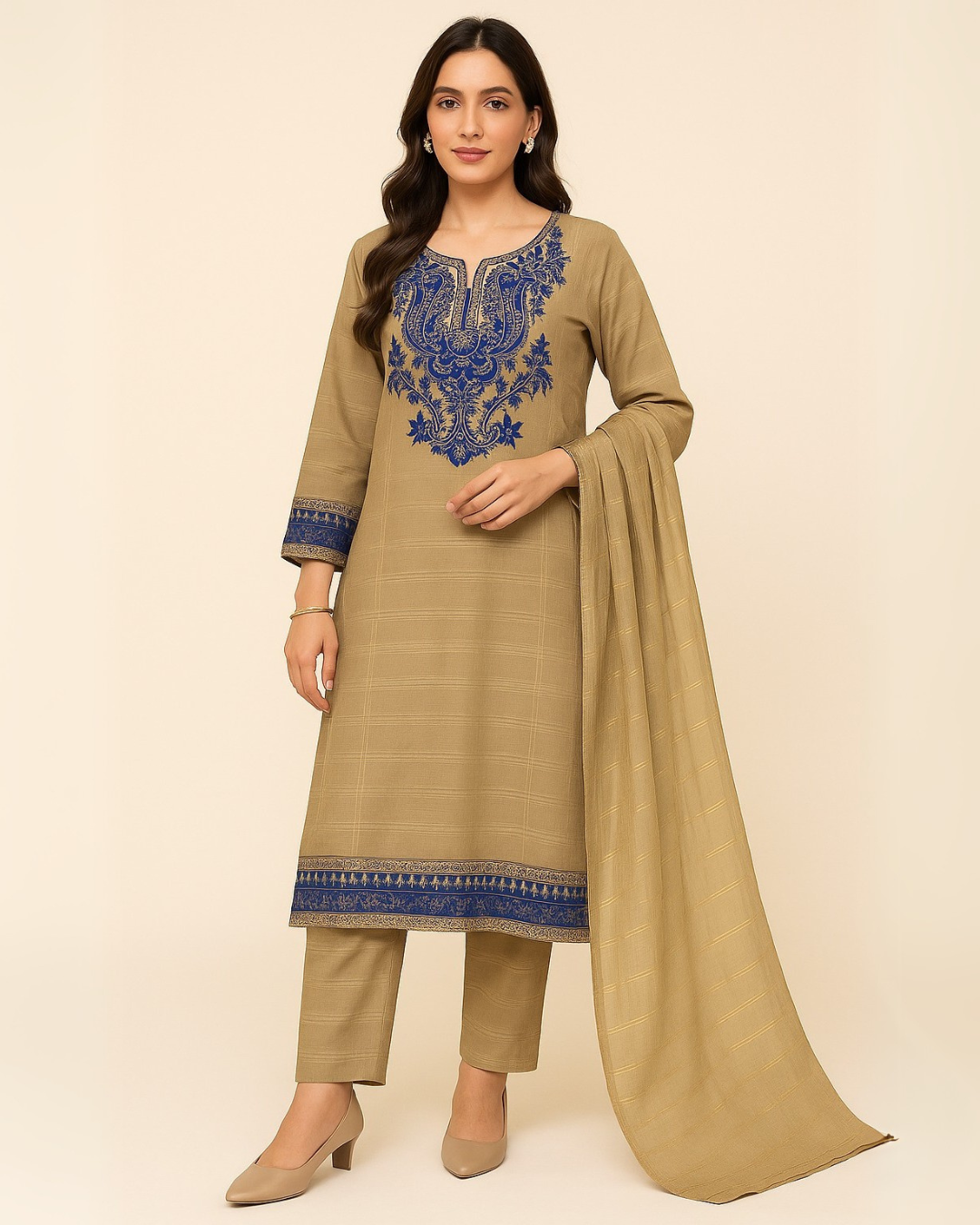 3 PIECE - EMBROIDERED LAWN SUIT