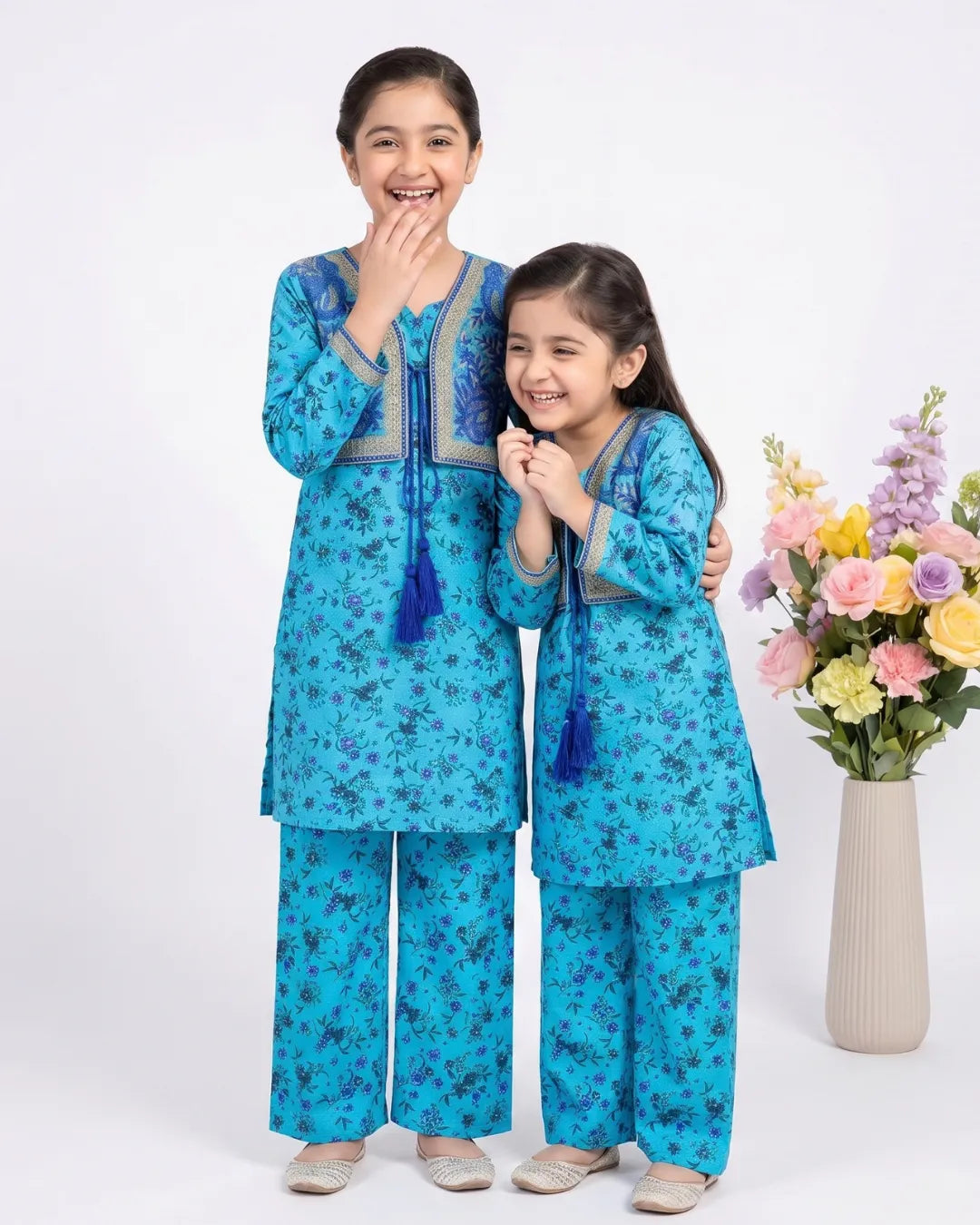 2 PIECE - EMBROIDERED KOTI CAMRIC SUIT