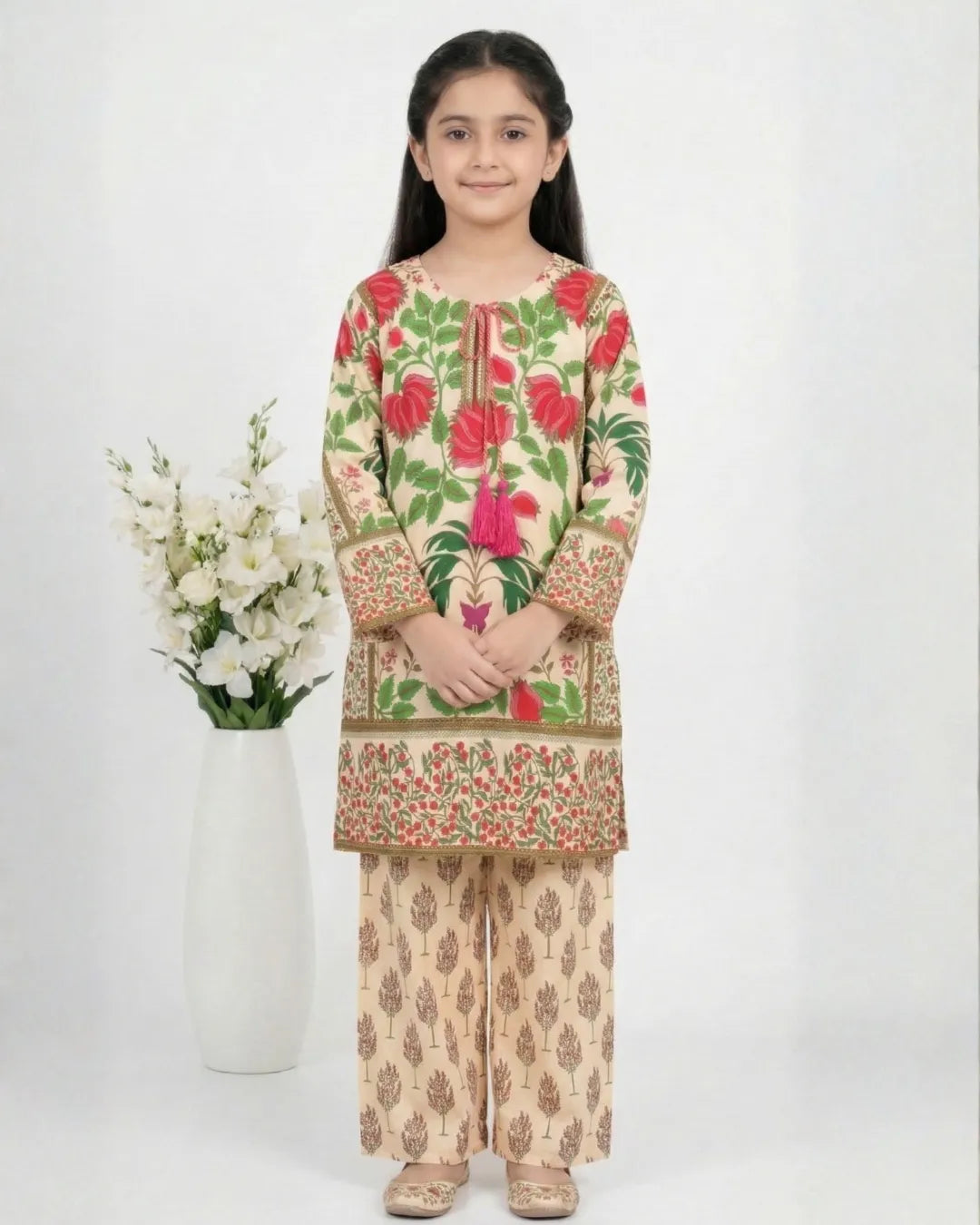 2 PIECE - PRINTED CAMBRIC SUIT