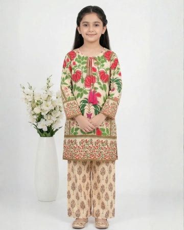 2 PIECE - PRINTED CAMBRIC SUIT