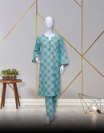 2 PIECE PRINTED KHADDAR SUIT