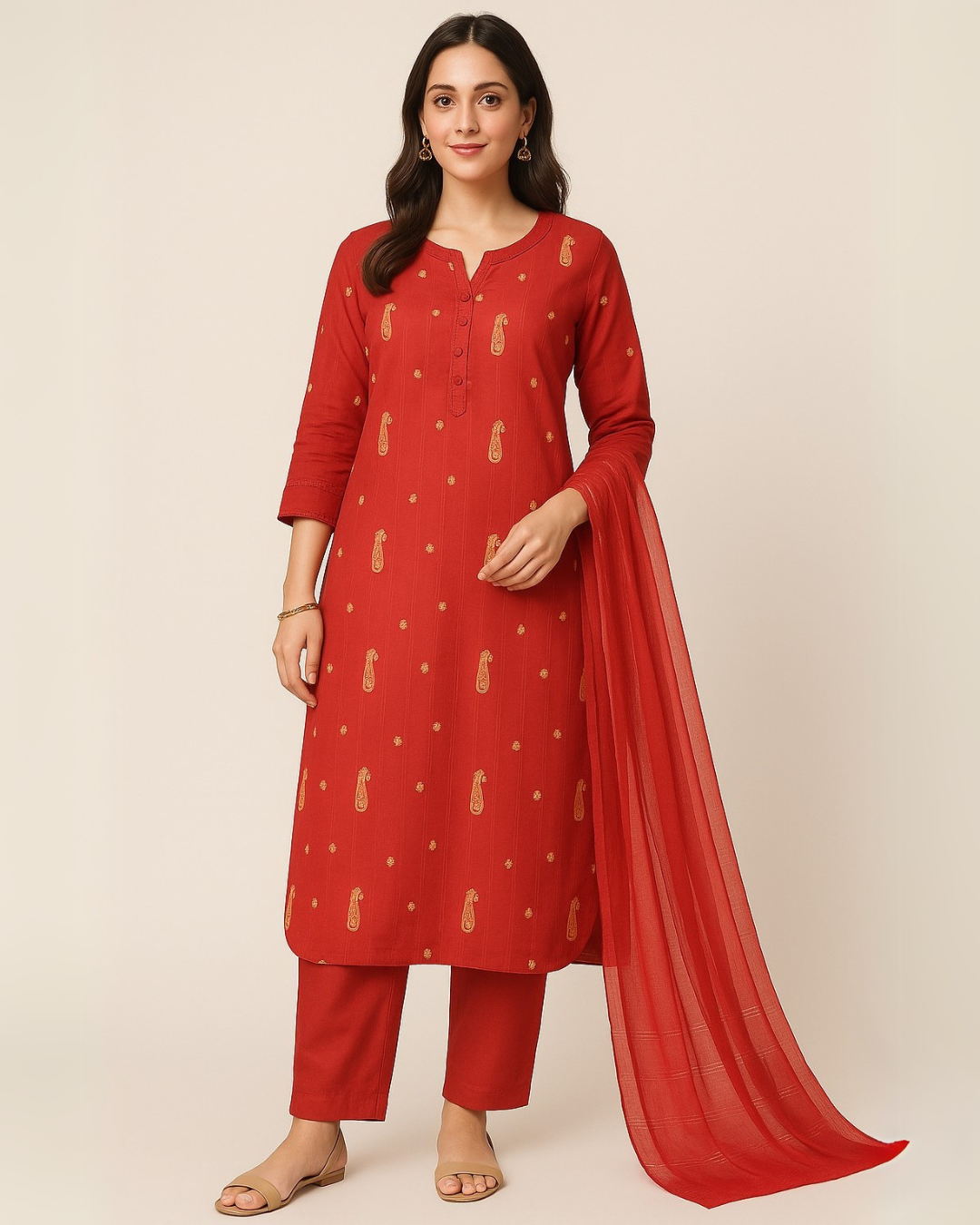 3 PIECE - EMBROIDERED LAWN SUIT