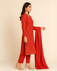 3 PIECE - EMBROIDERED LAWN SUIT