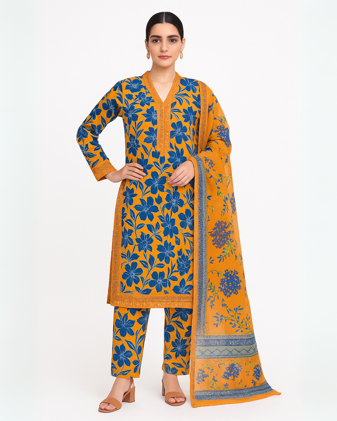3 PIECE - EMBROIDERED LAWN SUIT