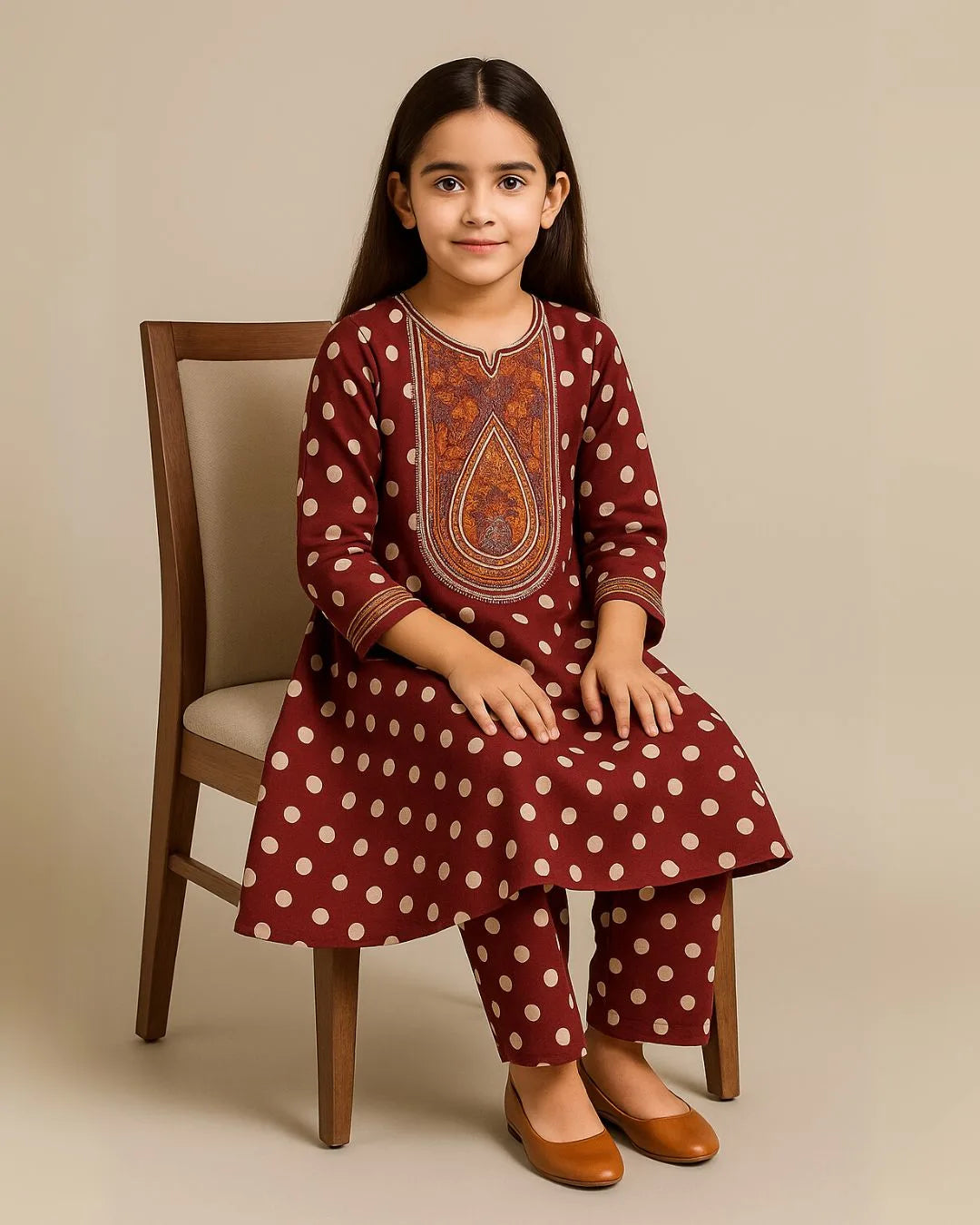 2 PIECE - EMBROIDERED CAMBRIC SUIT
