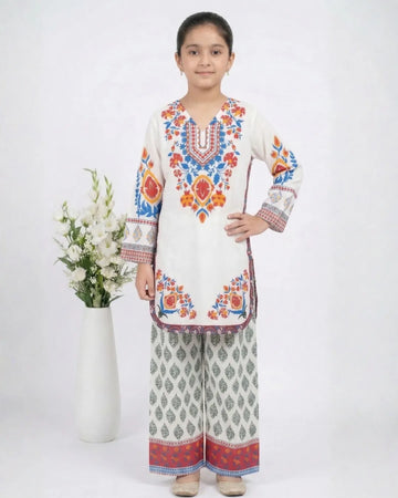 2 PIECE - PRINTED CAMBRIC SUIT