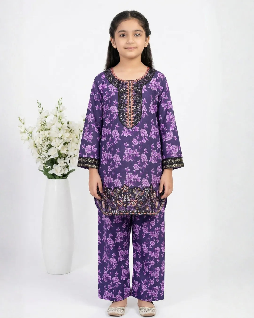 2 PIECE - EMBROIDERED LAWN SUIT