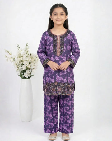 2 PIECE - EMBROIDERED LAWN SUIT