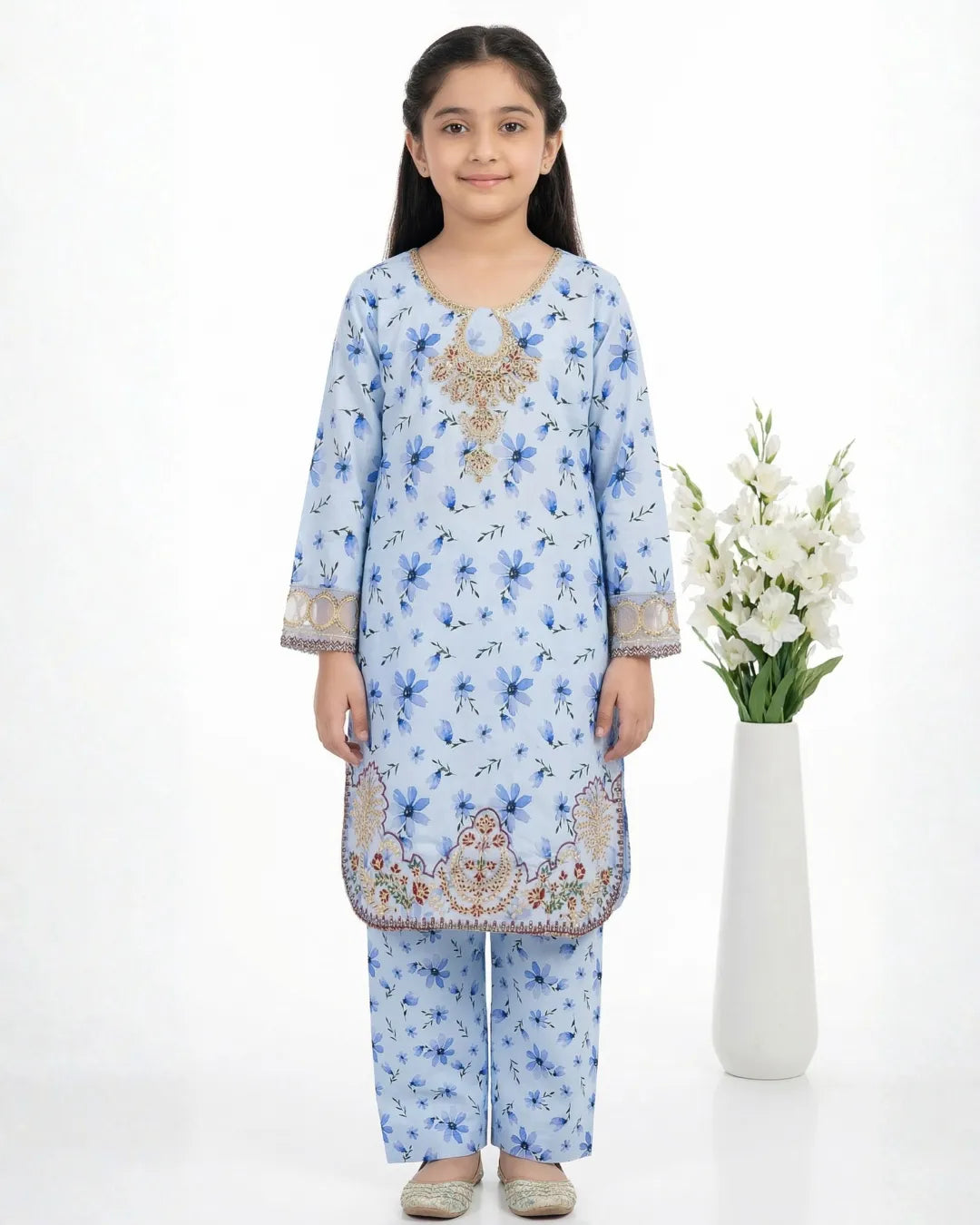 2 PIECE - EMBROIDERED LAWN SUIT