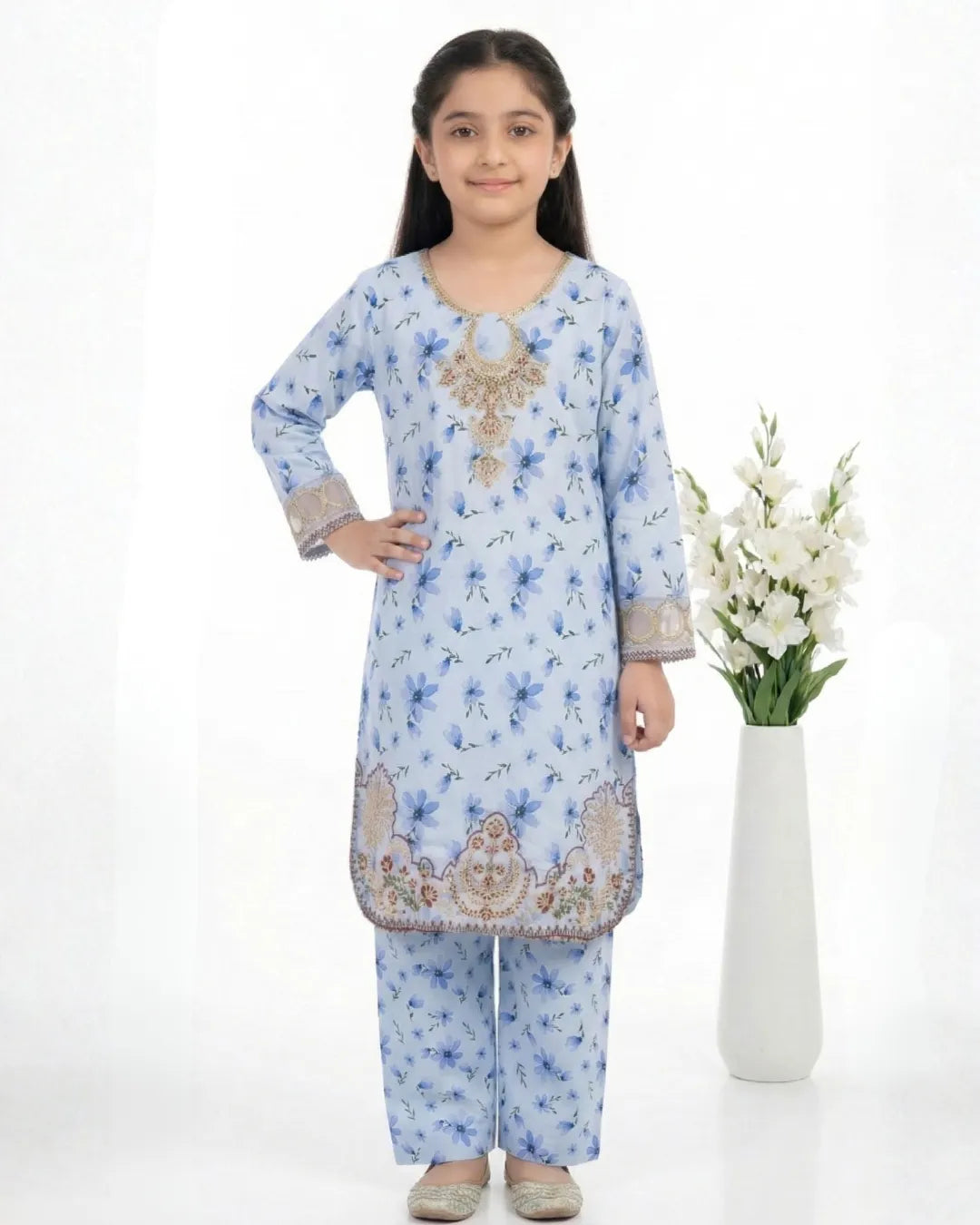 2 PIECE - EMBROIDERED LAWN SUIT