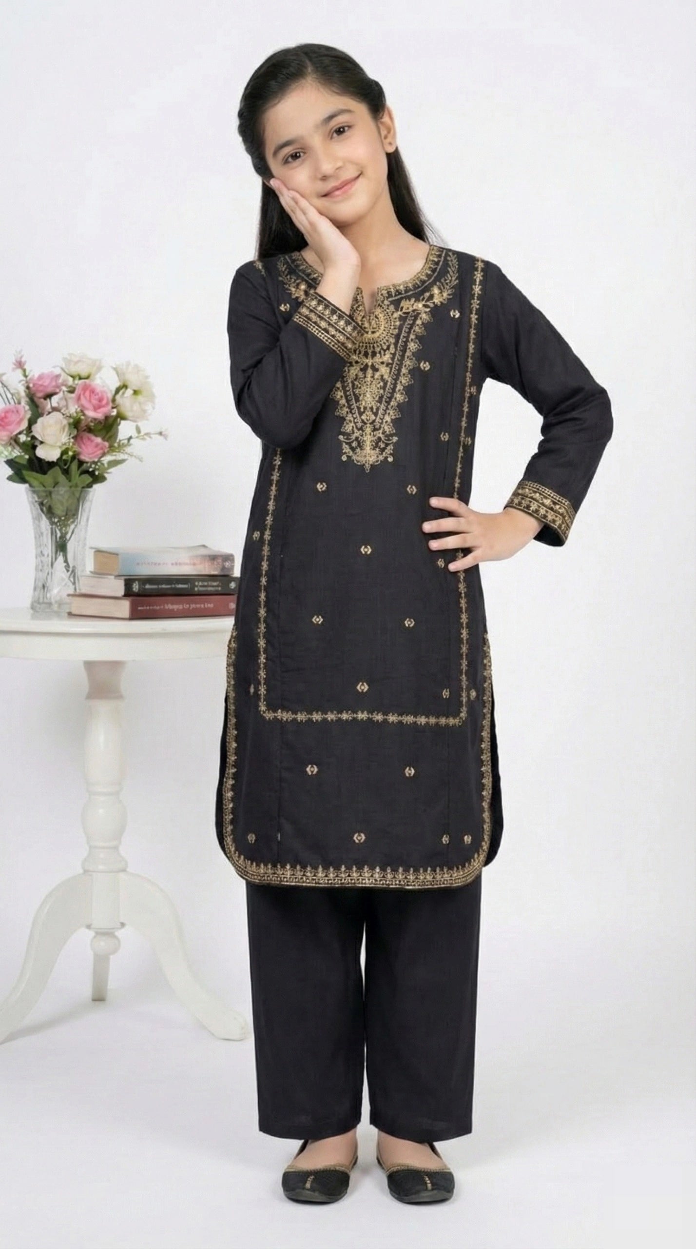 2 PIECE - EMBROIDERED KHADDAR SUIT