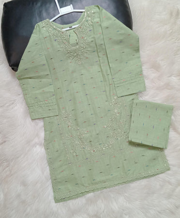 2 PIECE EMBROIDERED COTTON SUIT