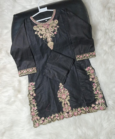 2 PIECE EMBROIDERED COTTON SUIT
