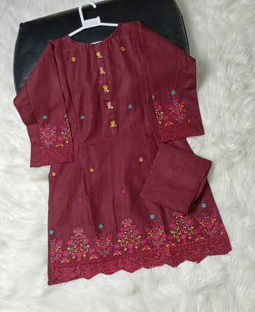 2 PIECE EMBROIDERED COTTON SUIT