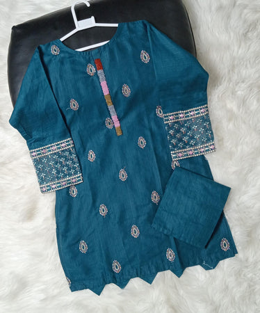 2 PIECE EMBROIDERED COTTON SUIT