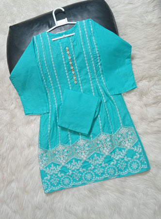 2 PIECE EMBROIDERED COTTON SUIT