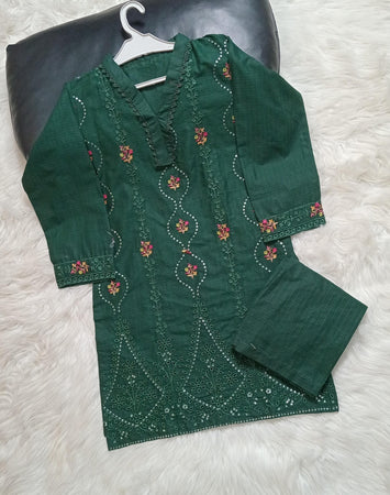 2 PIECE EMBROIDERED COTTON SUIT