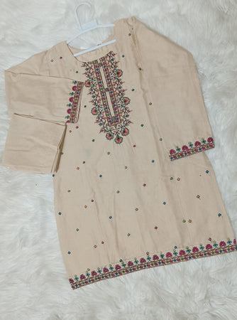 2 PIECE EMBROIDERED COTTON SUIT
