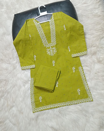2 PIECE EMBROIDERED COTTON SUIT