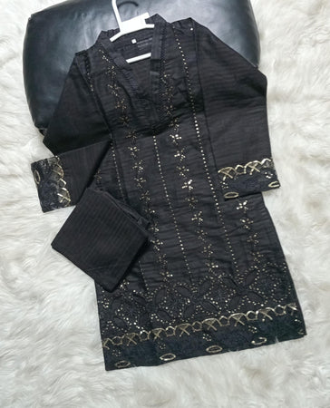 2 PIECE EMBROIDERED COTTON SUIT