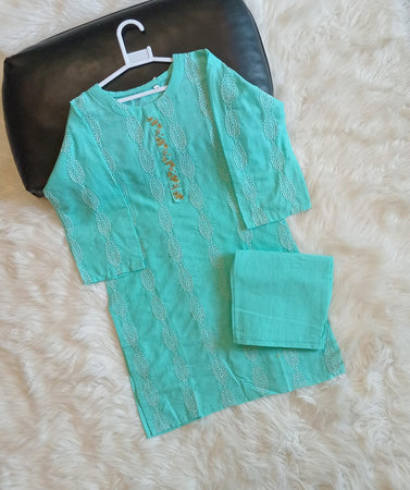 2 PIECE EMBROIDERED COTTON SUIT