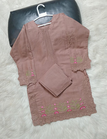 2 PIECE EMBROIDERED COTTON SUIT