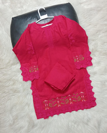 2 PIECE EMBROIDERED COTTON SUIT