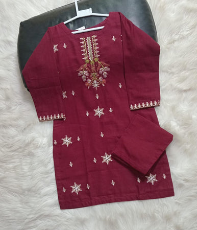 2 PIECE EMBROIDERED KHADDAR SUIT