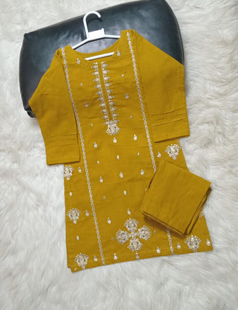2 PIECE EMBROIDERED KHADDAR SUIT