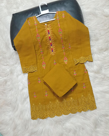 2 PIECE EMBROIDERED KHADDAR SUIT