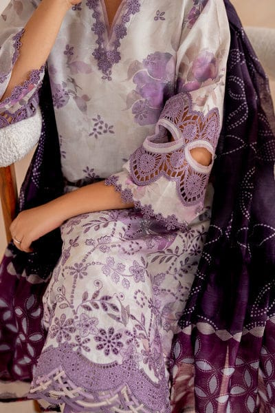 3 PIECE - EMBROIDERED FINE CAMBRIC SUIT