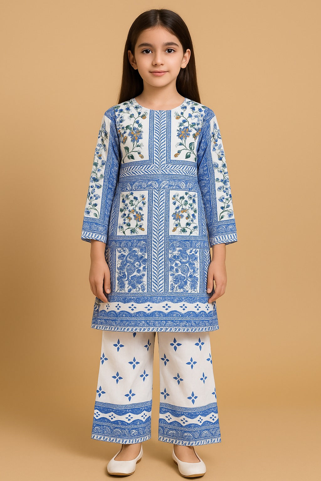 2 PIECE - PRINTED CAMBRIC SUIT