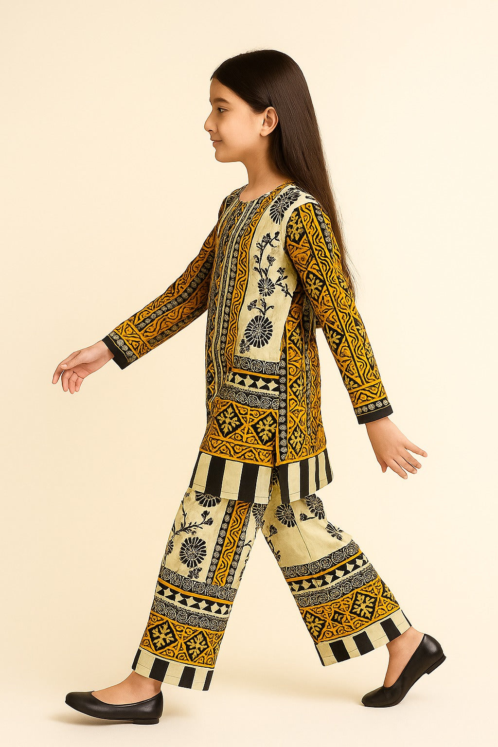 2 PIECE - PRINTED CAMBRIC SUIT