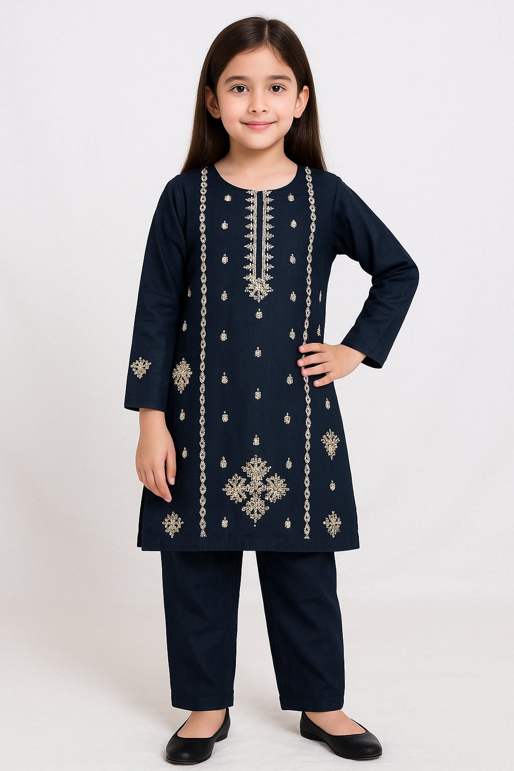 2 PIECE - EMBROIDERED KHADDAR SUIT