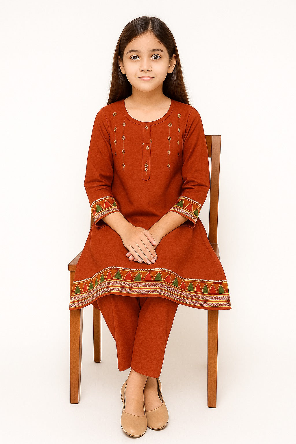 2 PIECE - EMBROIDERED KHADDAR SUIT