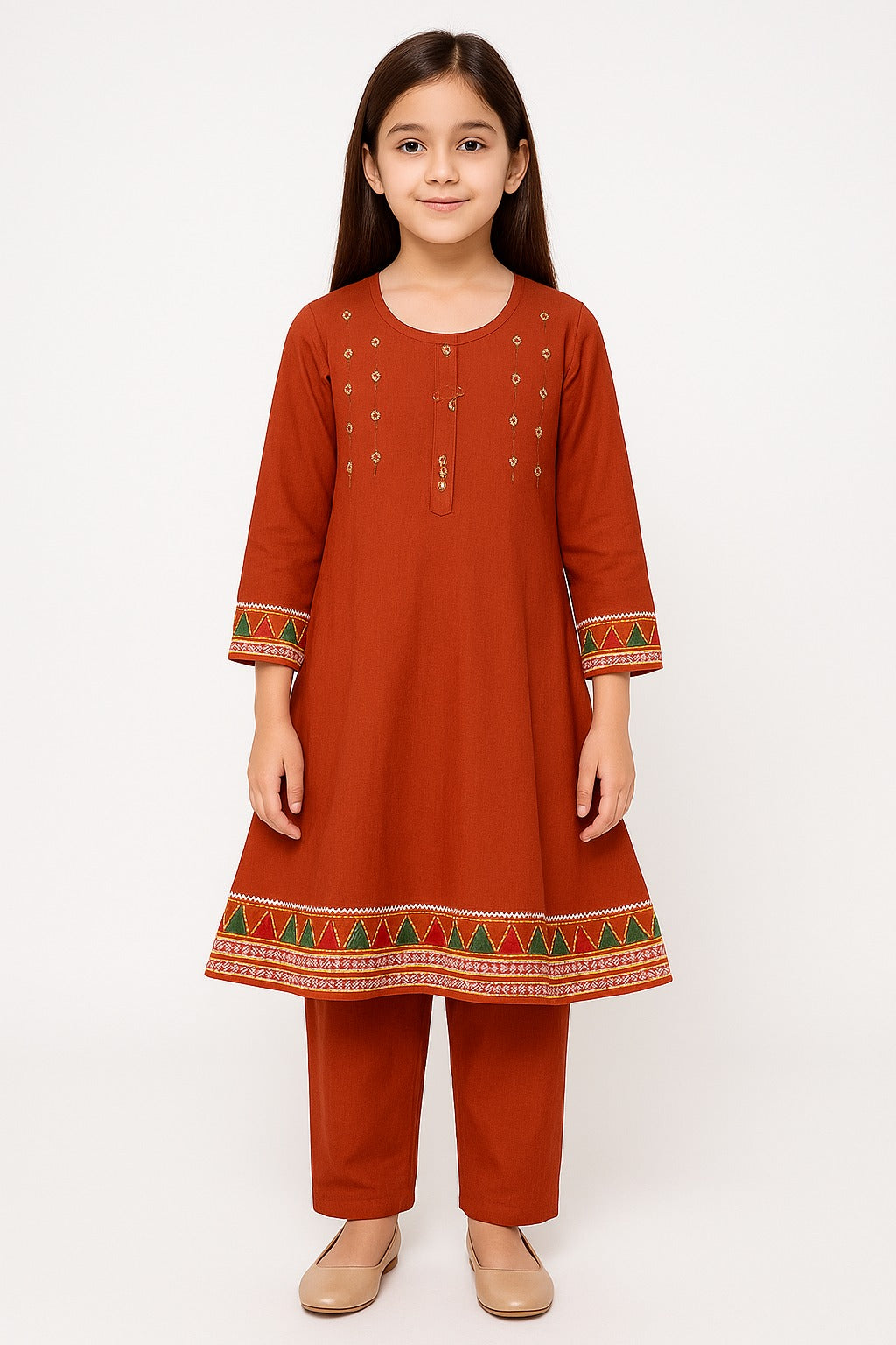 2 PIECE - EMBROIDERED KHADDAR SUIT