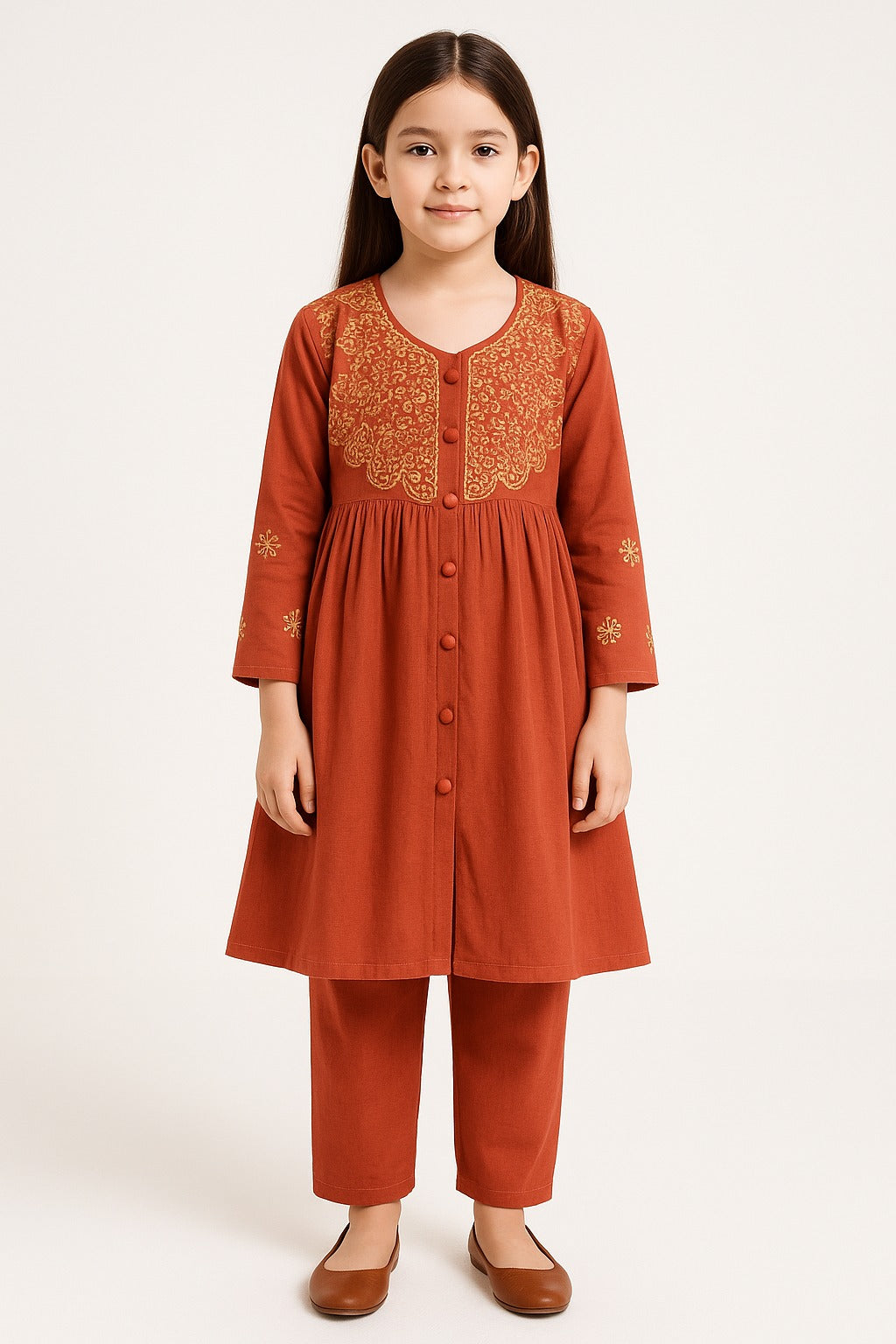 2 PIECE - EMBROIDERED KHADDAR SUIT