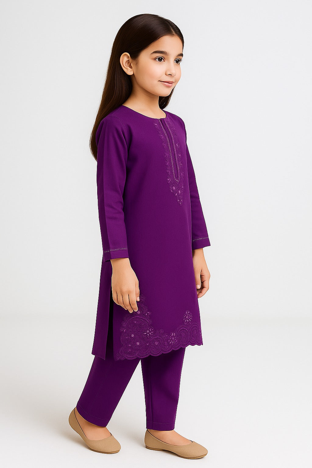 2 PIECE - EMBROIDERED KHADDAR SUIT