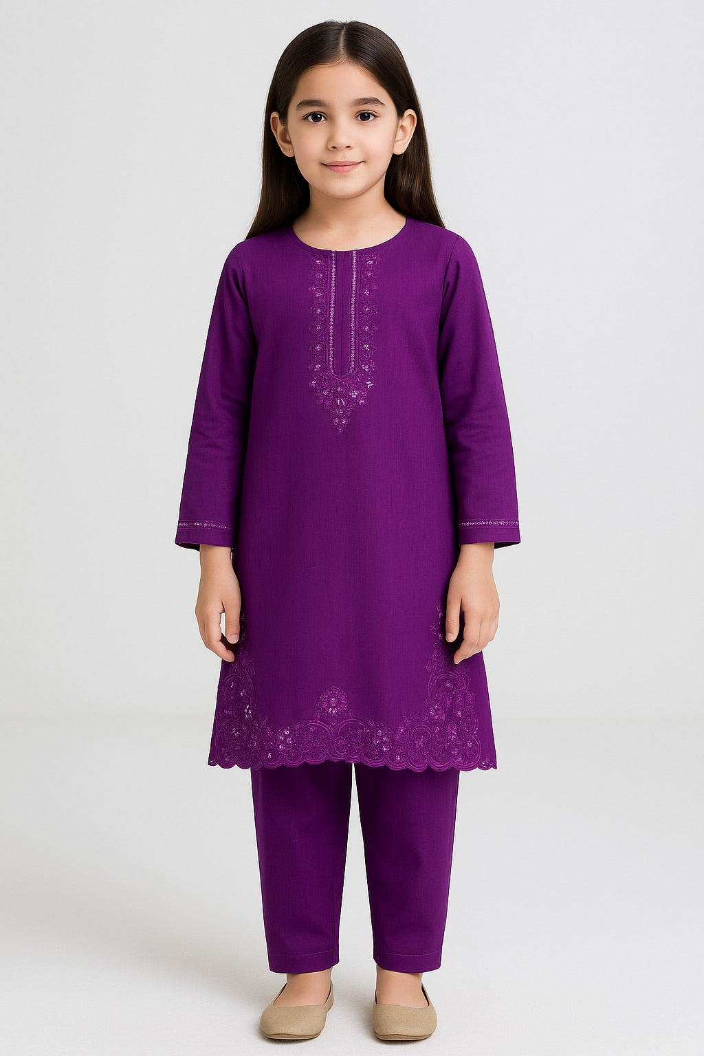 2 PIECE - EMBROIDERED KHADDAR SUIT