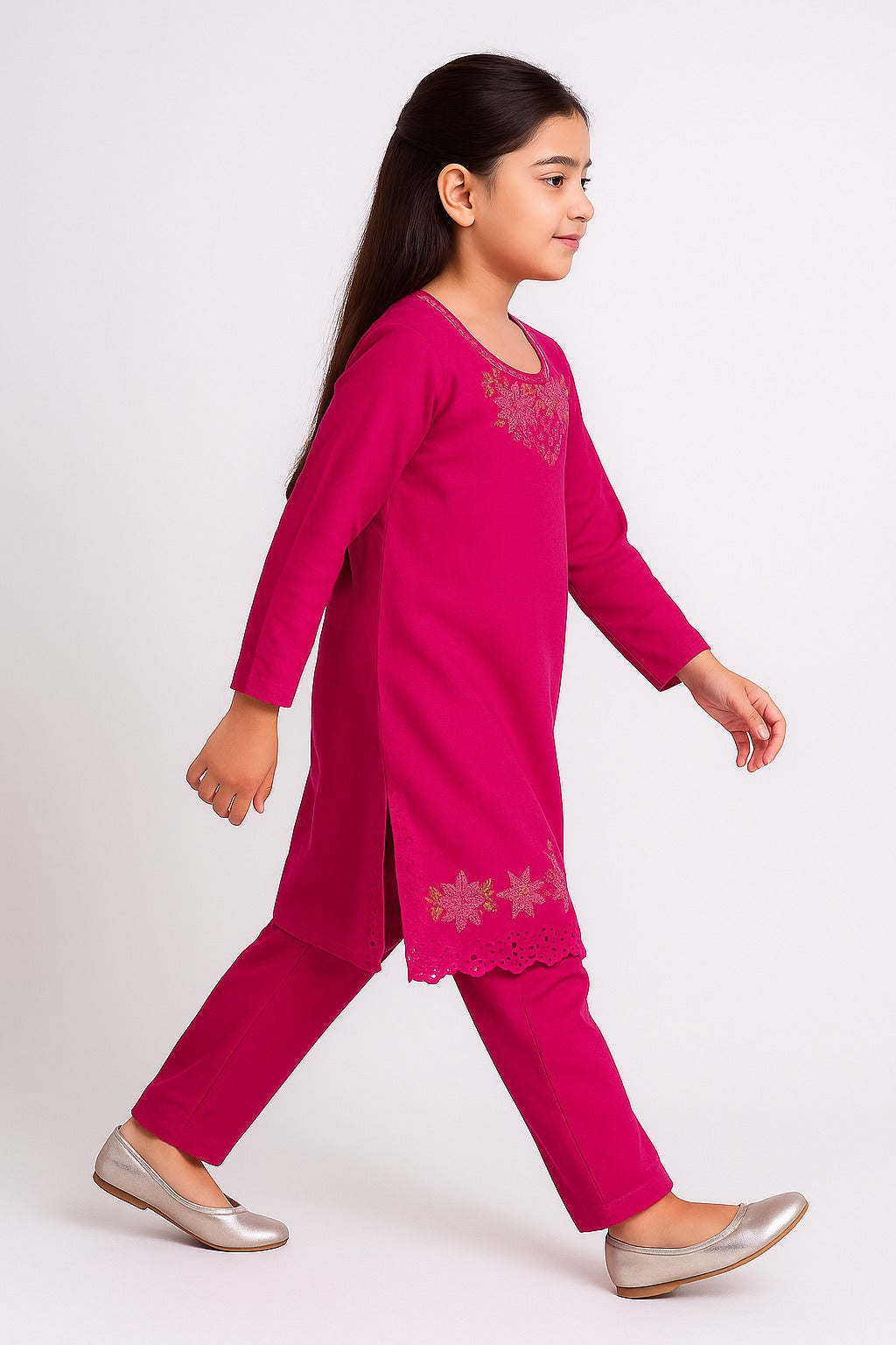 2 PIECE - EMBROIDERED KHADDAR SUIT
