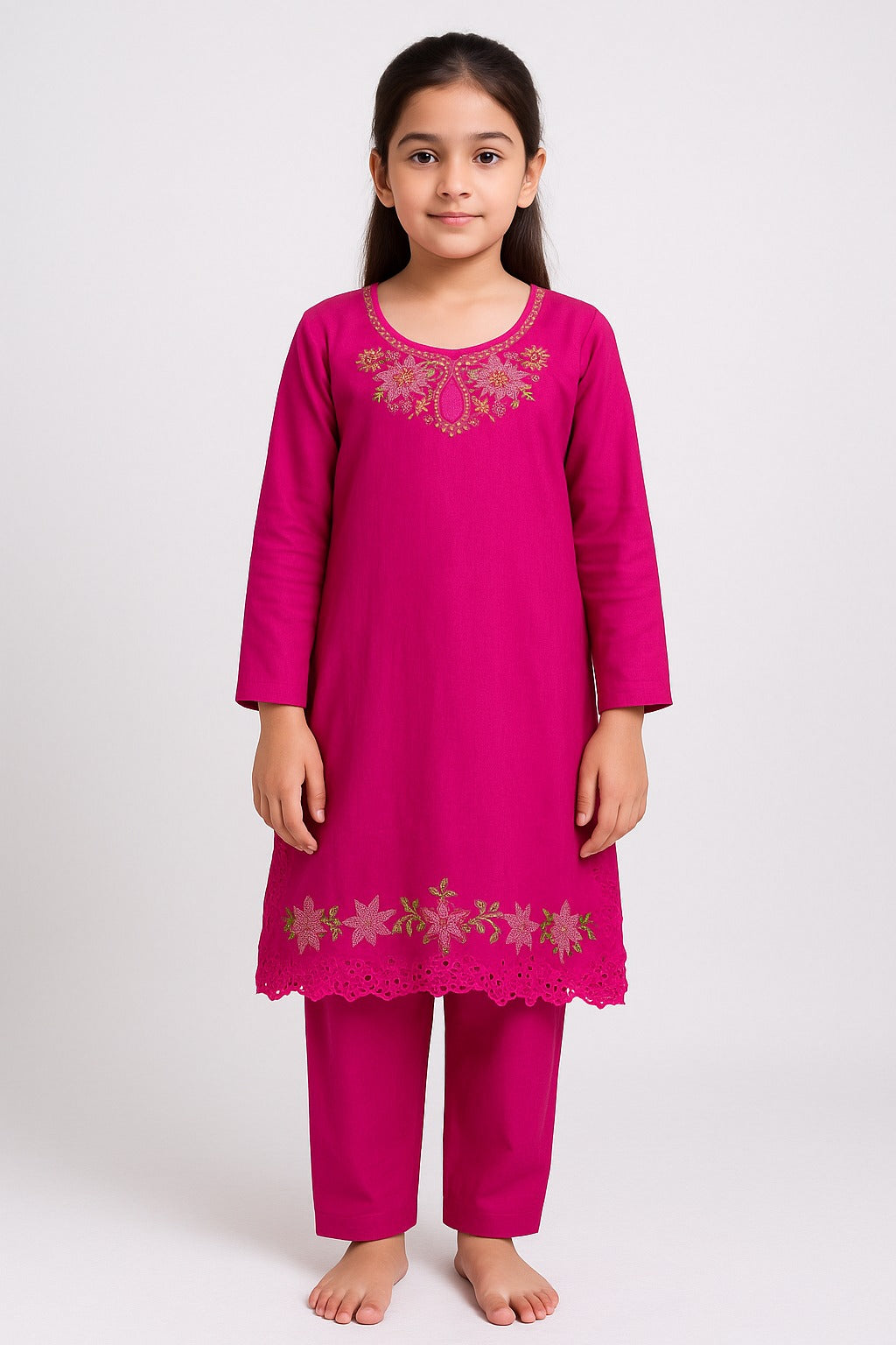 2 PIECE - EMBROIDERED KHADDAR SUIT