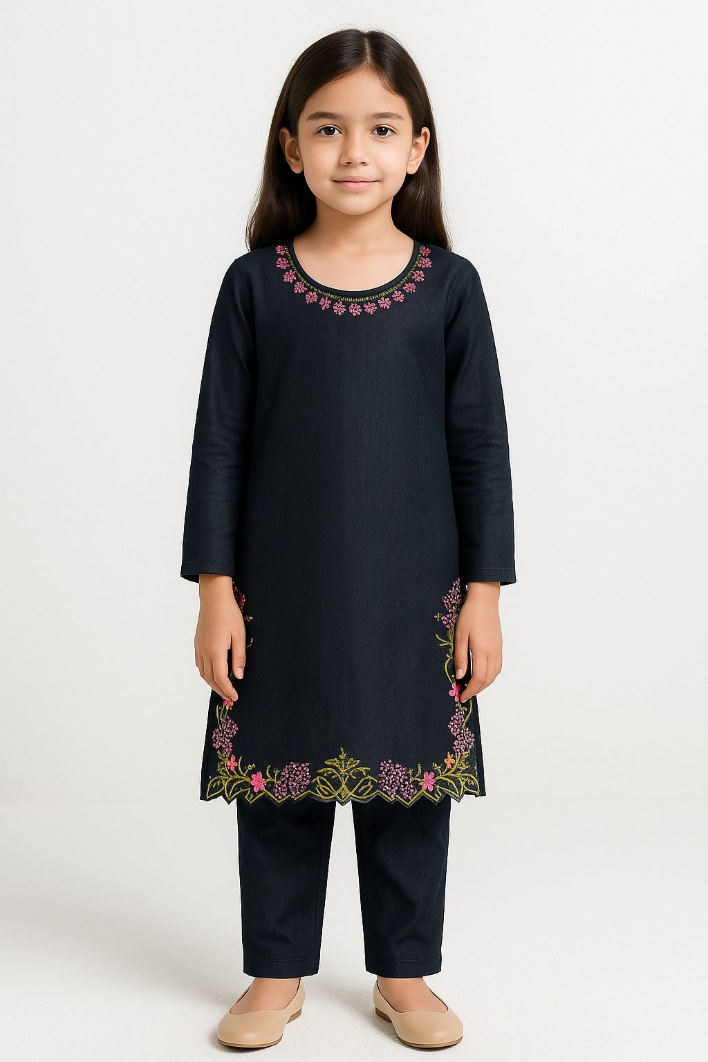 2 PIECE - EMBROIDERED KHADDAR SUIT