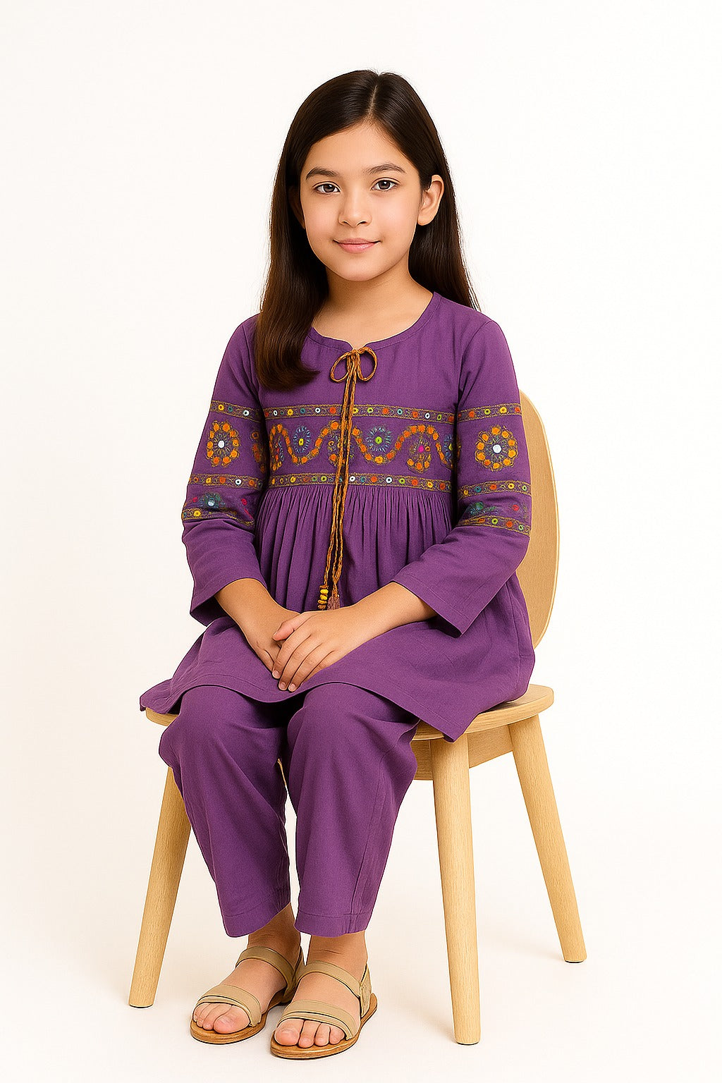 2 PIECE - EMBROIDERED BANA DORA SUIT