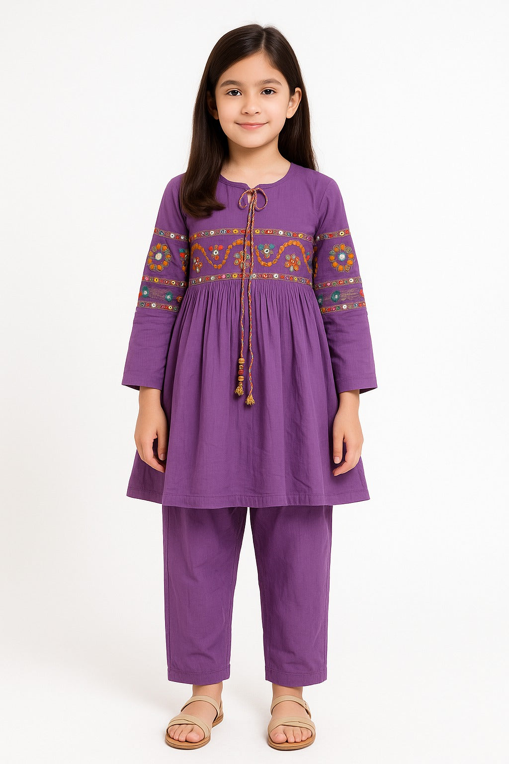 2 PIECE - EMBROIDERED BANA DORA SUIT