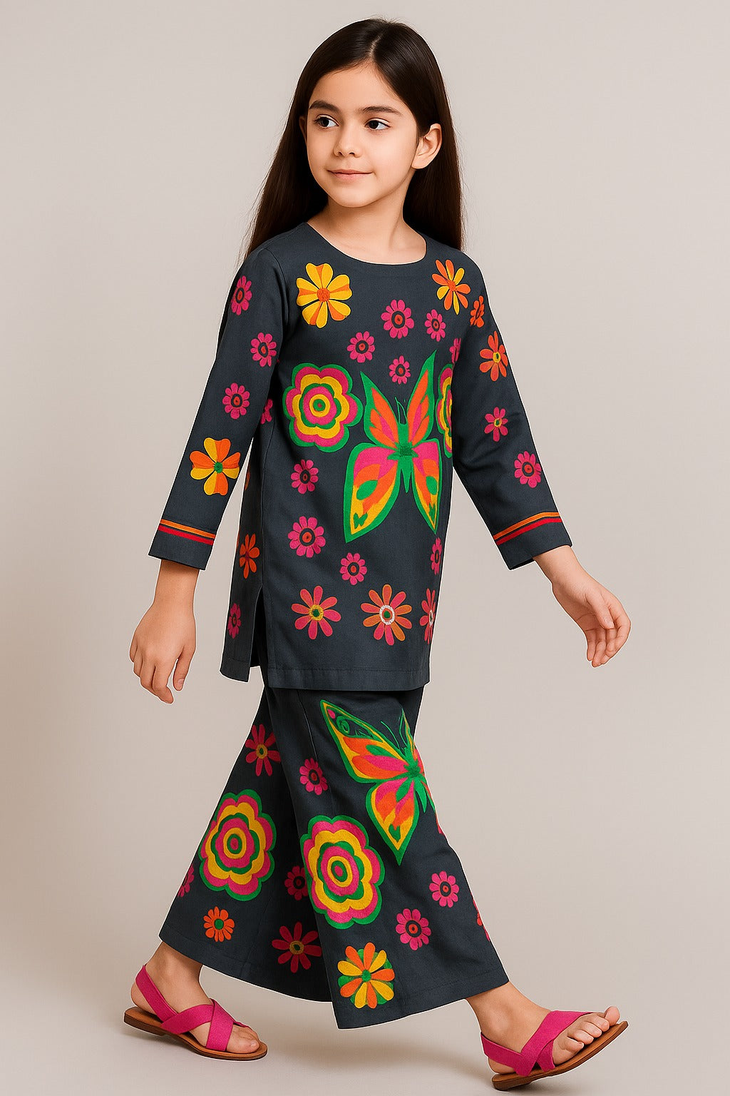 2 PIECE - PRINTED CAMBRIC SUIT
